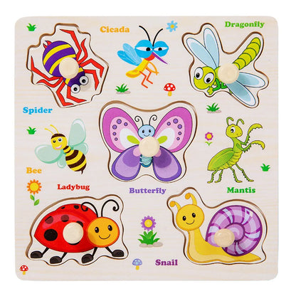 Baby Wooden Puzzles Montessori Toys 1 2 3 Years