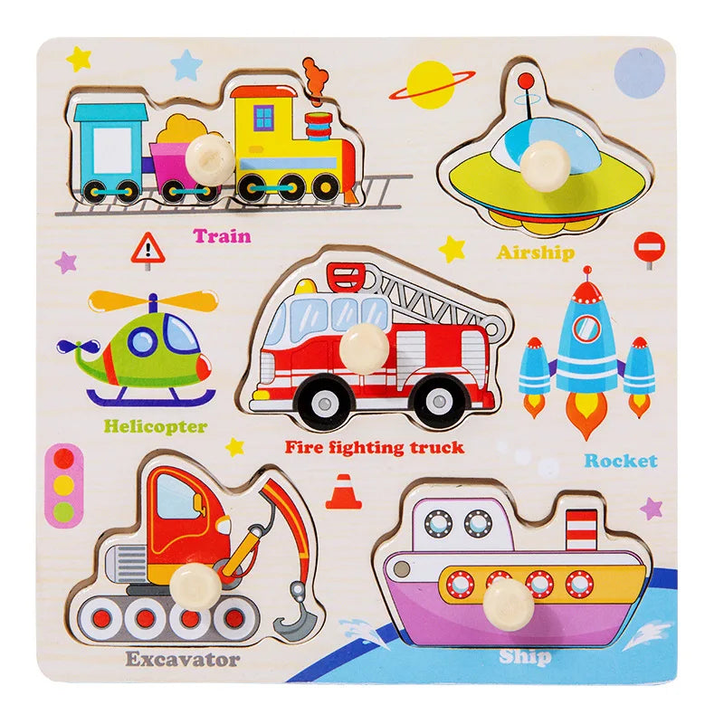 Baby Wooden Puzzles Montessori Toys 1 2 3 Years