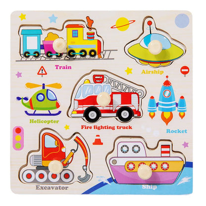 Baby Wooden Puzzles Montessori Toys 1 2 3 Years