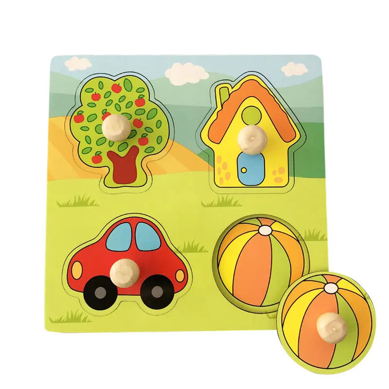 Baby Wooden Puzzles Montessori Toys 1 2 3 Years