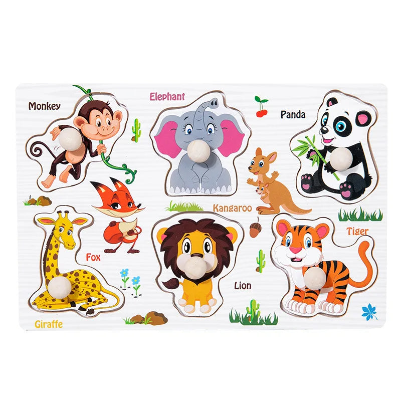Baby Wooden Puzzles Montessori Toys 1 2 3 Years