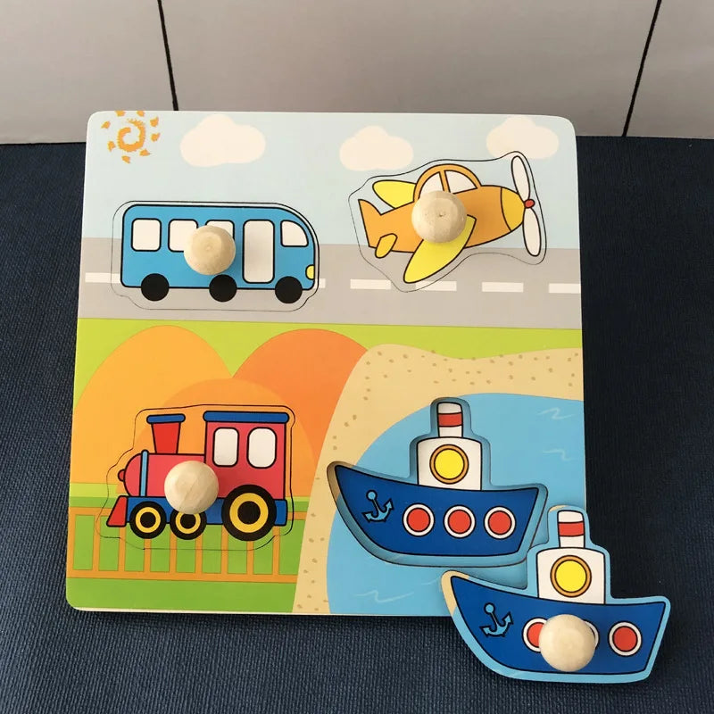 Baby Wooden Puzzles Montessori Toys 1 2 3 Years