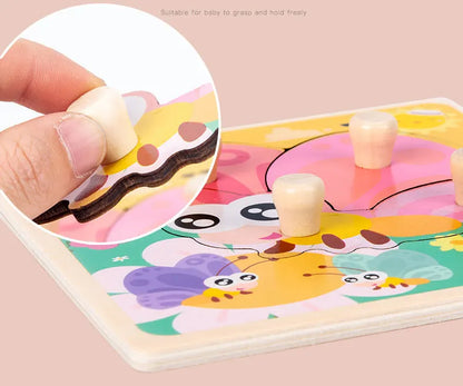 Baby Wooden Puzzles Montessori Toys 1 2 3 Years