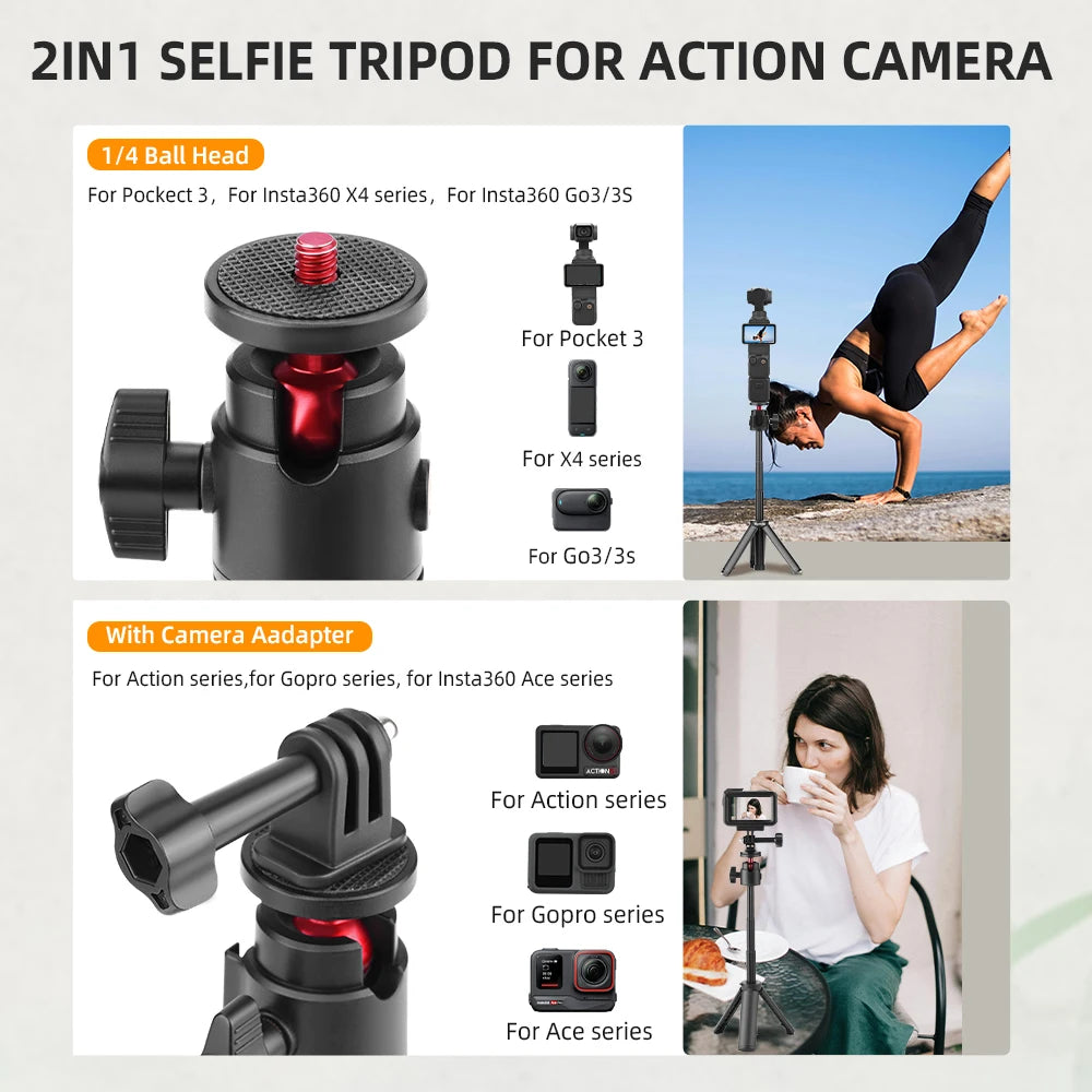 Selfie Stick With Tripod Stand Accessories