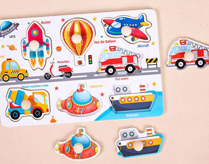 Baby Wooden Puzzles Montessori Toys 1 2 3 Years