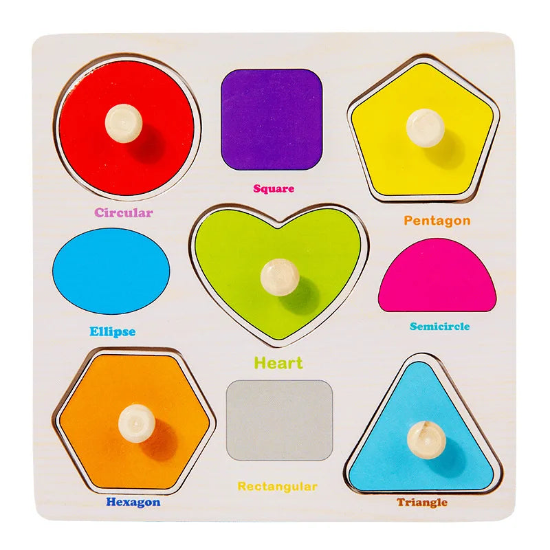 Baby Wooden Puzzles Montessori Toys 1 2 3 Years