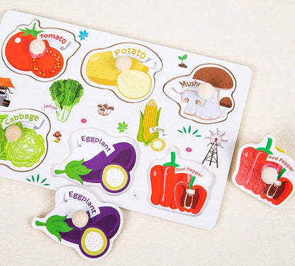 Baby Wooden Puzzles Montessori Toys 1 2 3 Years